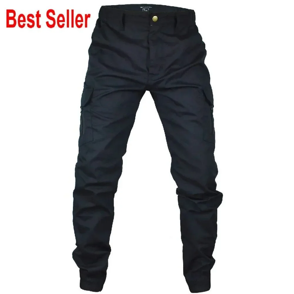 Men's Tactical Cargo Pants Ripstop Fabric Relaxed Fit Outdoor Utility Pockets